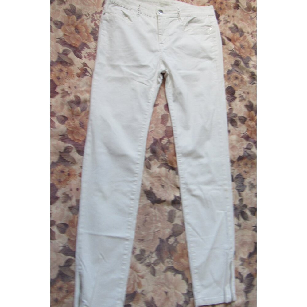 Gerard Darel Jeans Womens  White denim  cotton zip pants Size M(38EU), France